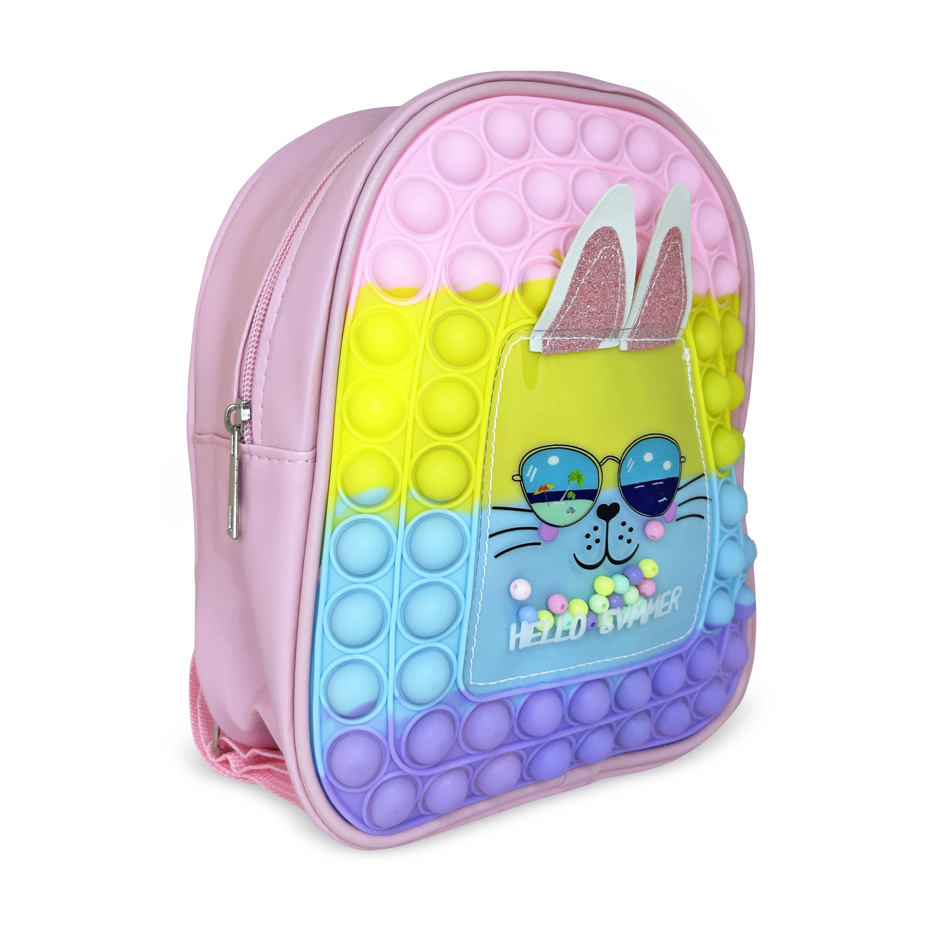 Bunte Ogi Mogi Toys Bunny Umhängetasche mit verspieltem Design, ideal für Mädchen und Frauen, aus leichtem, wasserdichtem Silikonmaterial.